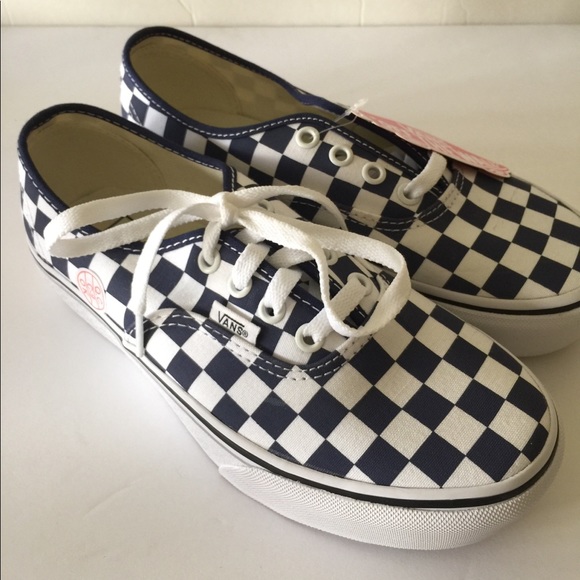 vans checkerboard authentic platform